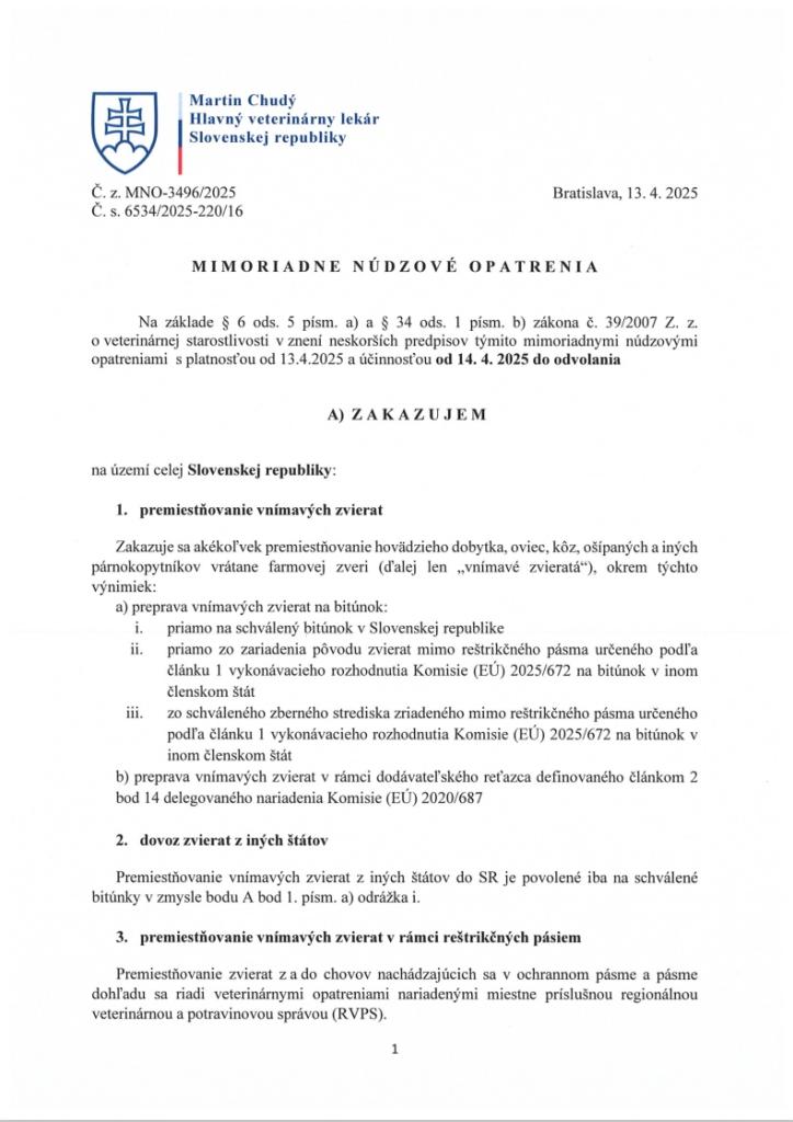 Núdzové opatrenia