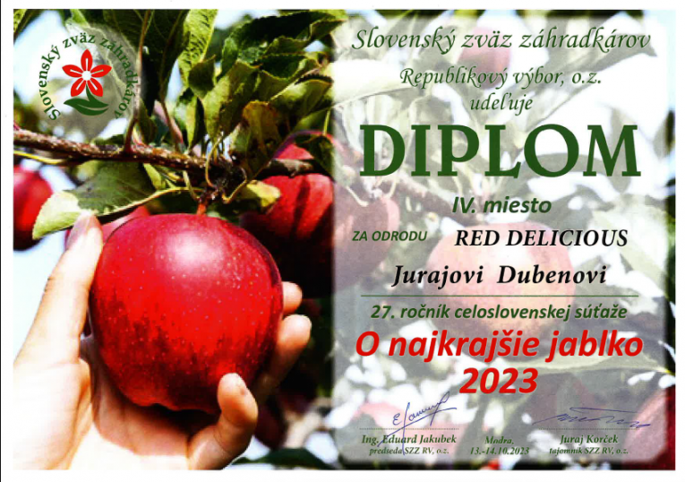 Diplom - p.&nbsp;Dubeň 