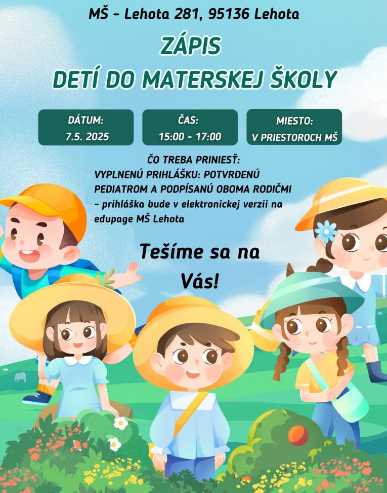 Zápis do MŠ 